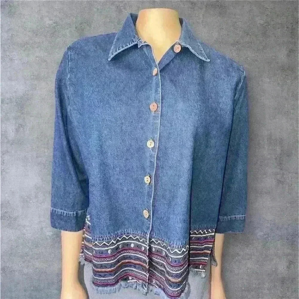 Mountain Lake women's Casuals denim top size S